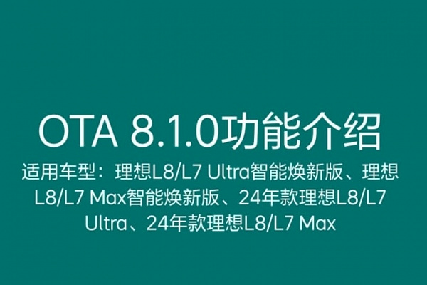 Новая прошивка Lixiang версии 8.1.0 (OTA)